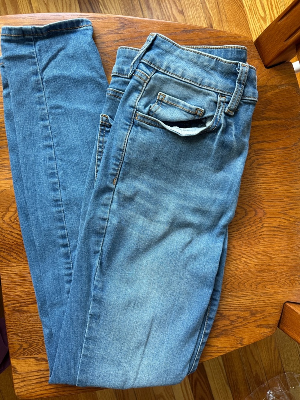 Classic Slim Blue Denim Jeans high rise